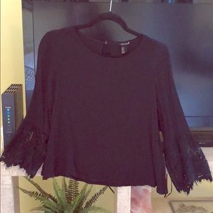 Lace Bell Sleeve Blouse